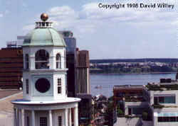 View of Halifax Harbour and the Town Clock from Citadel Hill