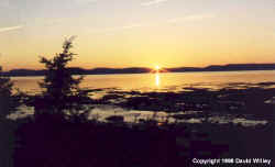 Sunset over the St. Lawrence River